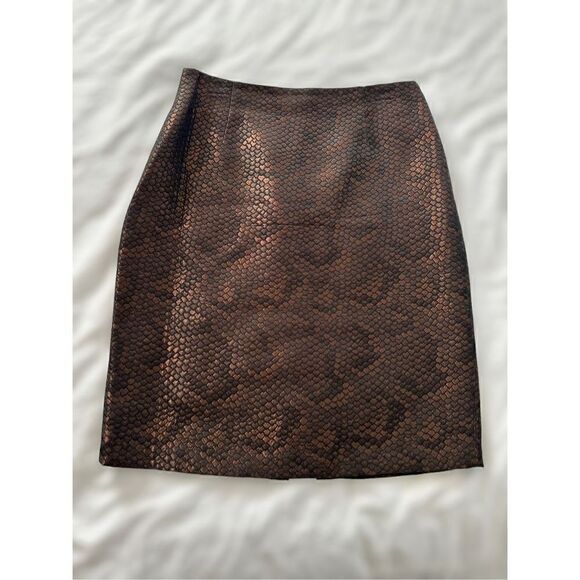 Kay Unger NY Pencil Snakeskin Print Skirt Size 8 - Picture 2 of 14